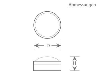 3W LED Wand/Deckenleuchte grau rund Tageslicht Weiß / 6000-6500K 135lm 230VAC IP54 120Grad -Ausstellungsstück mit kleinen Schönheitsfehler — Bild 7