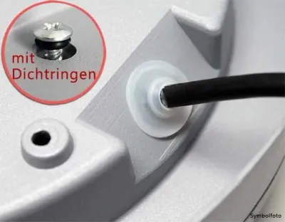 30W LED Wand/Deckenleuchte anthrazit rund Tageslicht Weiß / 6000-6500K 1350lm 230VAC IP65 120Grad — Bild 6