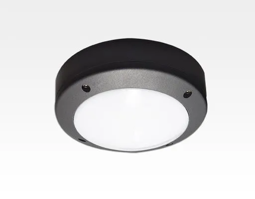 3W LED Wand/Deckenleuchte anthrazit rund Warm Weiß / 2700-3200K 450lm 230VAC IP54 120Grad