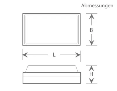 5W LED Wand/Deckenleuchte anthrazit rechteckig Warm Weiß / 2700-3200K 225lm 230VAC IP54 120Grad -Ausstellungsstück mit kleinen Schönheitsfehler — Bild 8