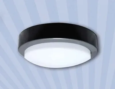 10W LED Wand/Deckenleuchte anthrazit rund Warm Weiß / 2700-3200K 450lm 230VAC IP65 120Grad — Bild 2