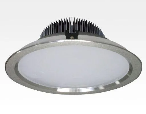 24W LED Einbau Downlight silber rund dimmbar Warm Weiß / 2700-3200K 2400lm 230VAC IP43 120Grad - Ausstellungsstück mit kleinen Schöhnheitsfehler