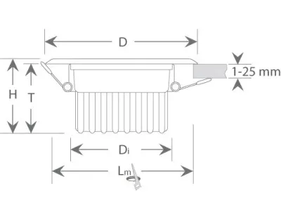 9W LED Einbau Downlight Edelstahl gebürstet rund dim.NeutralWeiß / 4000-4500K 630lm 230VAC IP40 120Grad — Bild 13