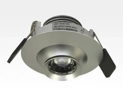5W LED Fokus Einbauspot silber rund Neutral Weiß / 4000K 310lm 230VAC 16-39Grad
