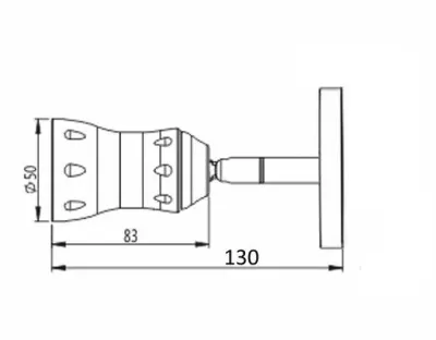 8W LED Fokus Mini Spot mit Halterung weiß rund Warm Weiß / 3000K 450lm 230VAC 10-33Grad -Ausstellungsstück mit kleinen Schönheitsfehler — Bild 2