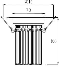 15W LED Einbau Leuchte silber Warm Weiß / 650lm IP44 230VAC — Bild 5